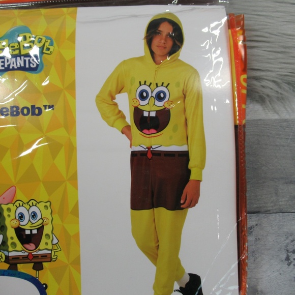Opposuits SpongeBob SquarePants Costume Kids Onesie Size 6-8Y NEW - Picture 5 of 10